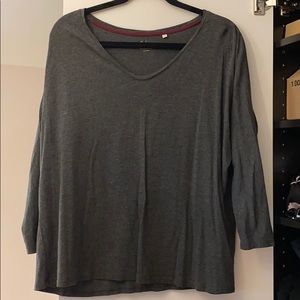 Boden long sleeved gray tee
